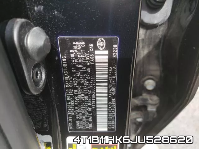 4T1B11HK6JU528620 фото 2