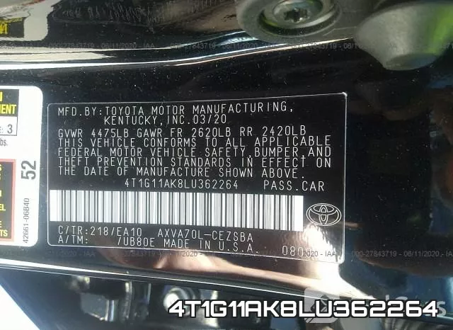 4T1G11AK8LU362264 фото 10