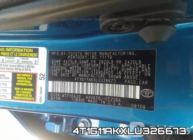 4T1G11AKXLU326673 фото 10