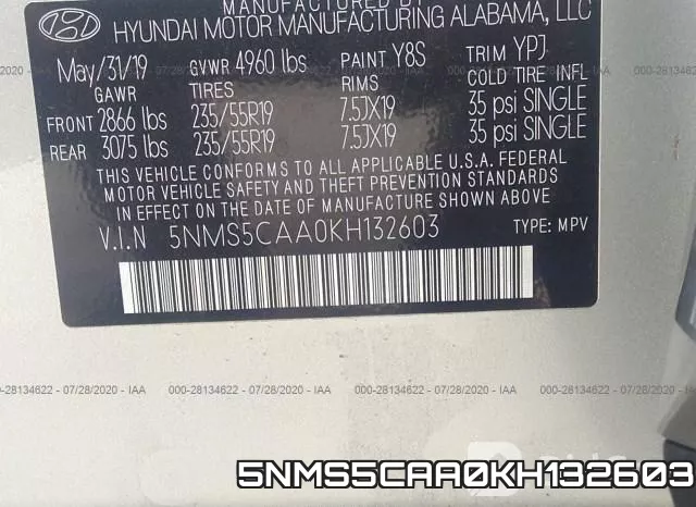 5NMS5CAA0KH132603 фото 10
