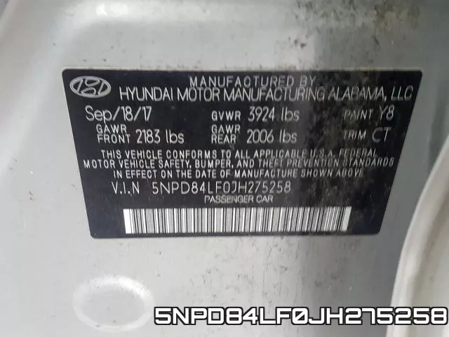 5NPD84LF0JH275258 фото 2