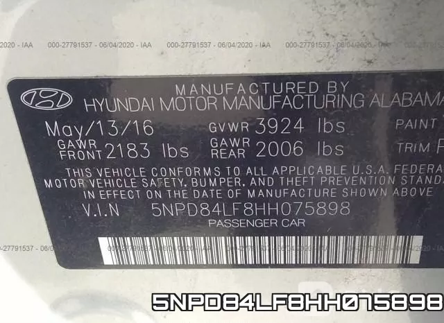 5NPD84LF8HH075898 фото 10