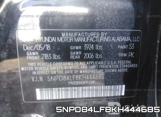 5NPD84LF8KH444685 фото 10