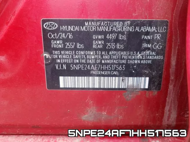 5NPE24AF7HH517563 фото 2