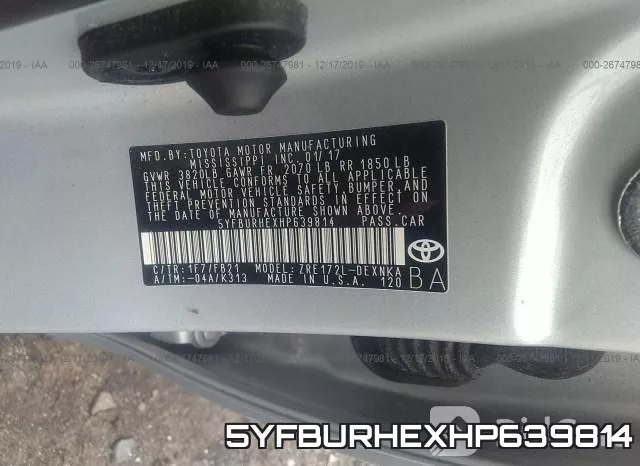 5YFBURHEXHP639814 фото 10