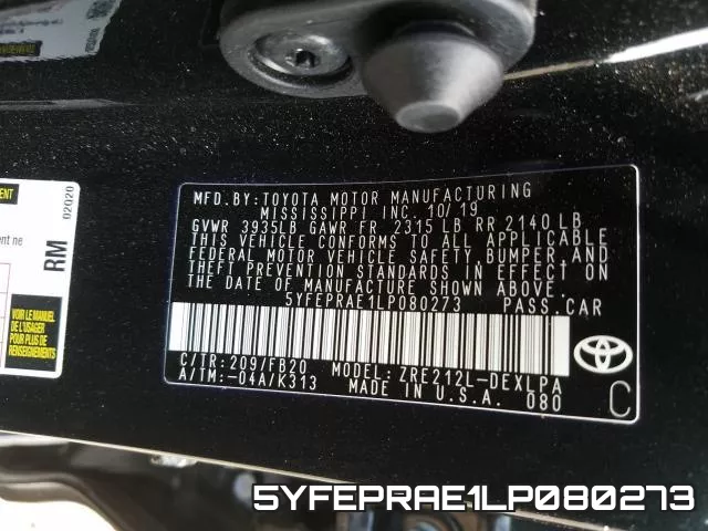 5YFEPRAE1LP080273 фото 2