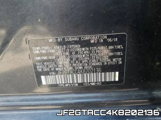 JF2GTACC4K8202136 фото 2
