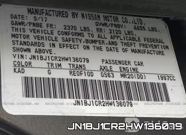 JN1BJ1CR2HW136079 фото 10