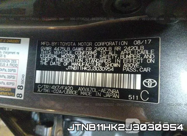 JTNB11HK2J3030954 фото 10
