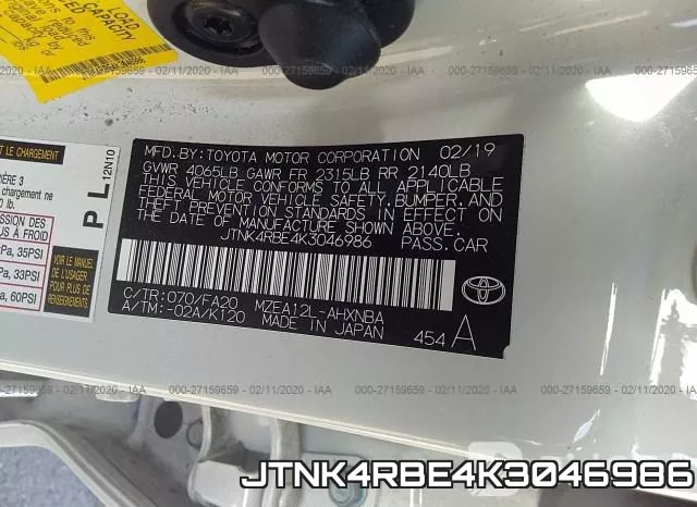 JTNK4RBE4K3046986 фото 10