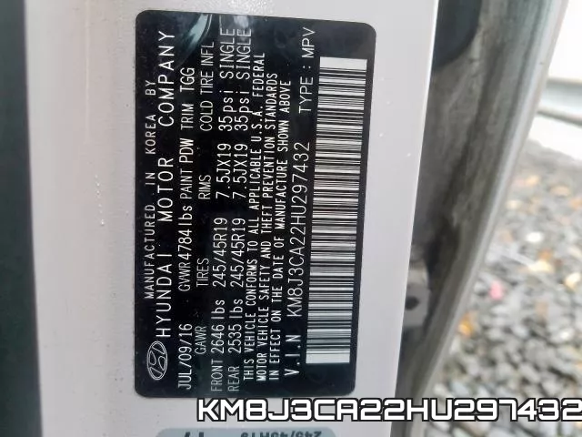 KM8J3CA22HU297432 фото 2