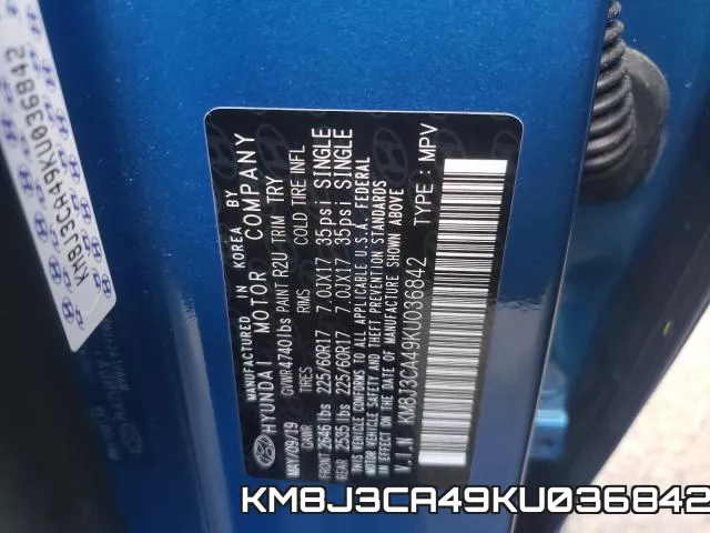 KM8J3CA49KU036842 фото 2