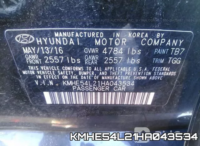 KMHE54L21HA043534 фото 10