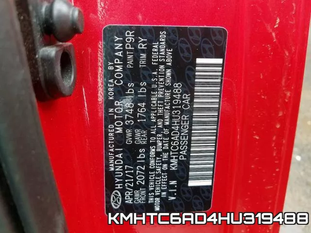 KMHTC6AD4HU319488 фото 2