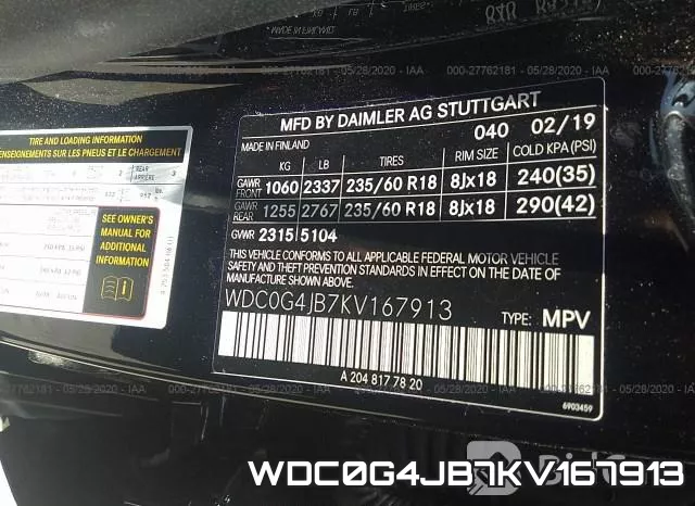 WDC0G4JB7KV167913 фото 10
