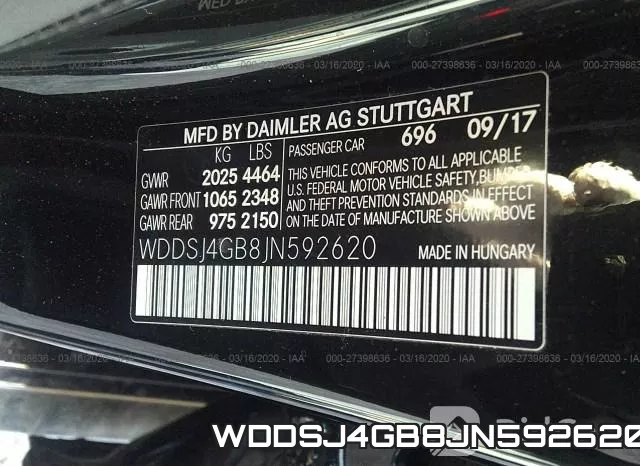 WDDSJ4GB8JN592620 фото 10