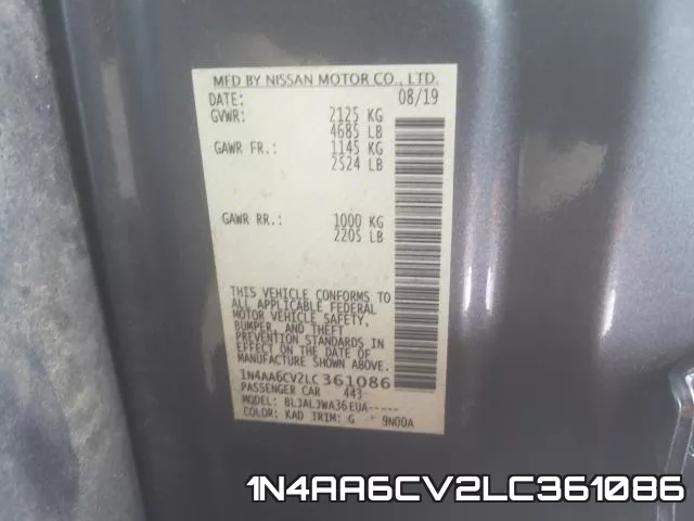 1N4AA6CV2LC361086 фото 2