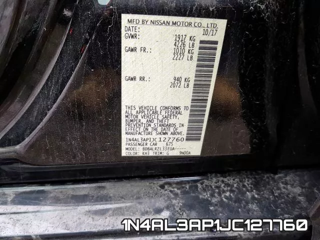 1N4AL3AP1JC127760 фото 2