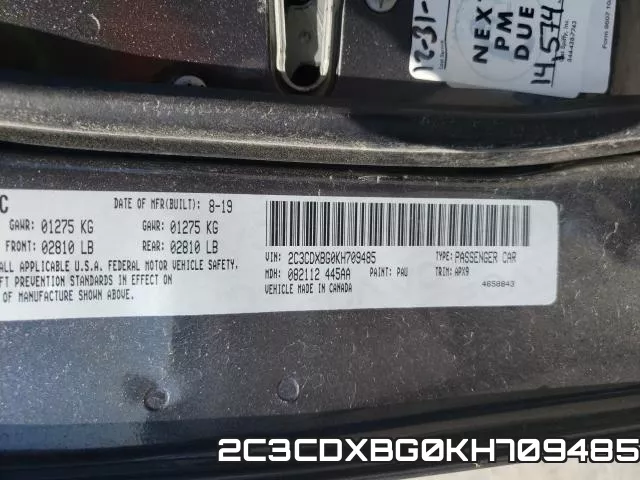 2C3CDXBG0KH709485 фото 2