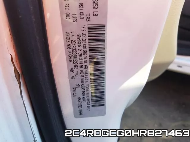 2C4RDGCG0HR827463 фото 2