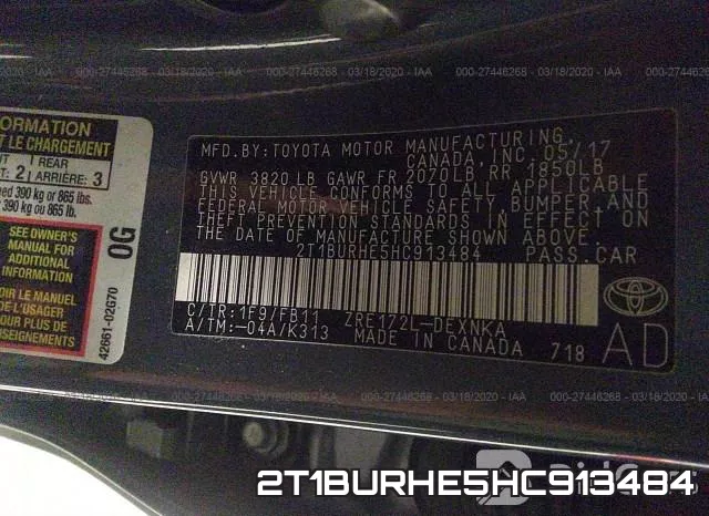 2T1BURHE5HC913484 фото 10