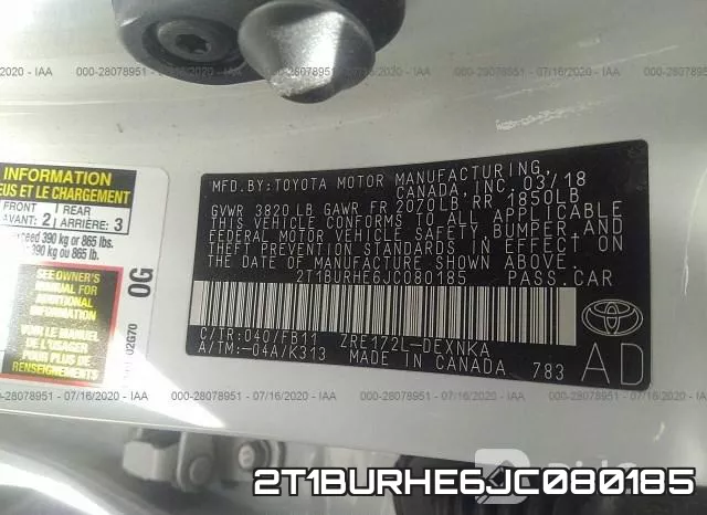 2T1BURHE6JC080185 фото 10