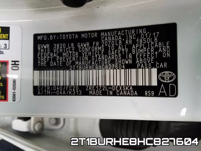 2T1BURHE8HC827604 фото 2
