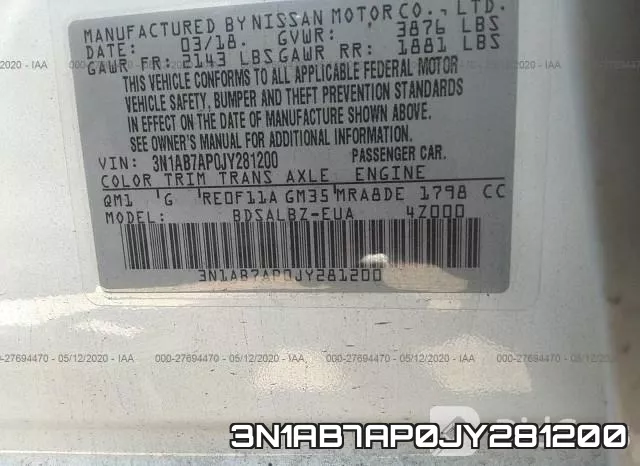 3N1AB7AP0JY281200 фото 10