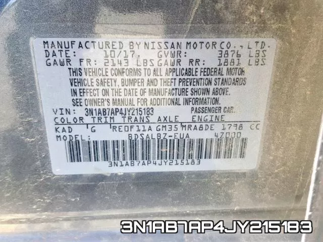 3N1AB7AP4JY215183 фото 2