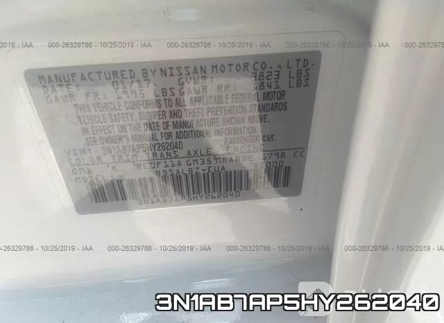 3N1AB7AP5HY262040 фото 10
