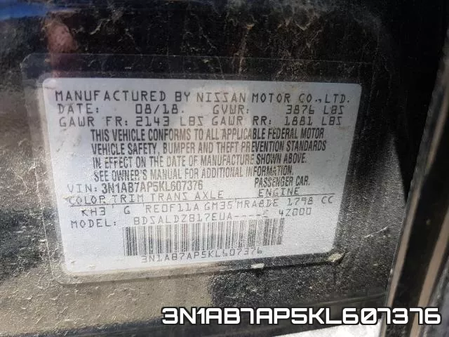3N1AB7AP5KL607376 фото 2