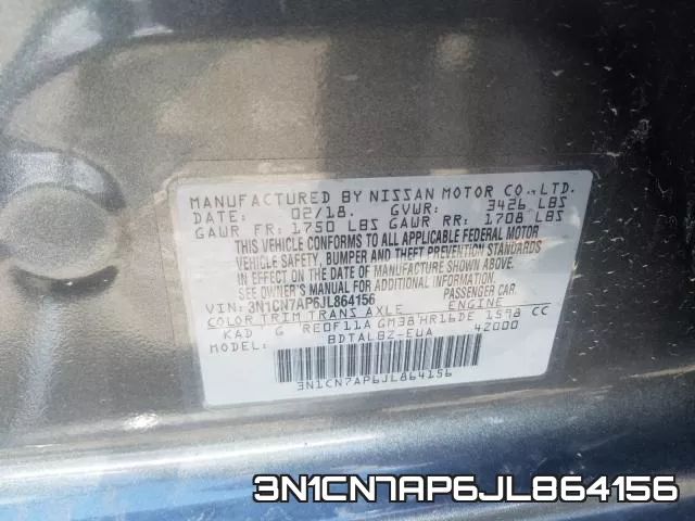 3N1CN7AP6JL864156 фото 2