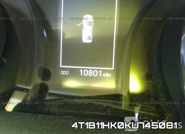 4T1B11HK0KU745081 фото 8