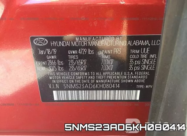 5NMS23AD6KH080414 фото 10