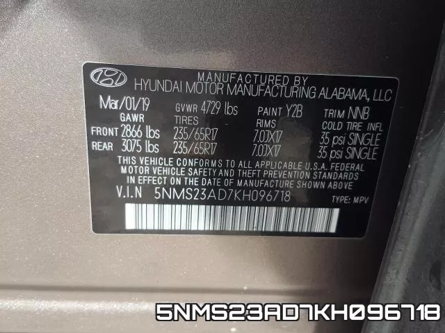 5NMS23AD7KH096718 фото 2
