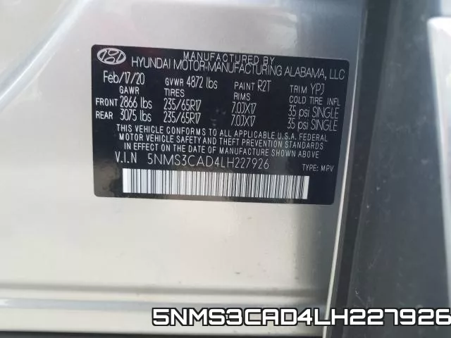 5NMS3CAD4LH227926 фото 2