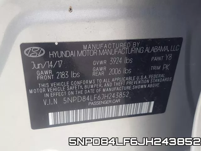 5NPD84LF6JH243852 фото 2