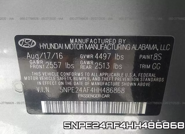 5NPE24AF4HH486868 фото 10