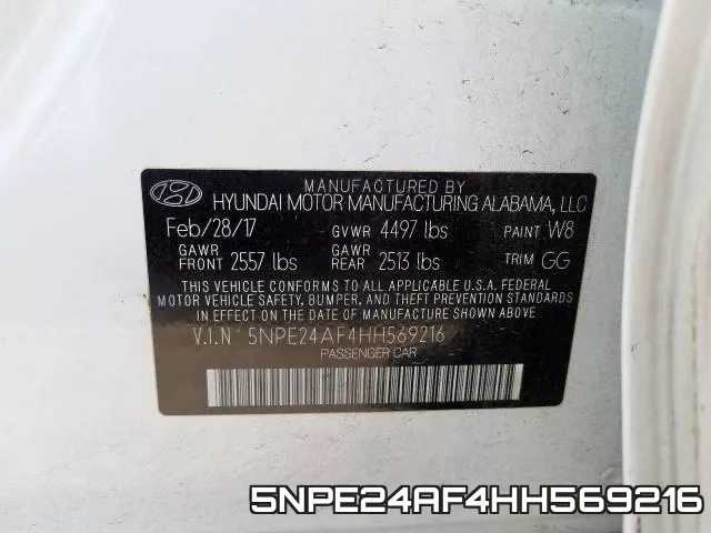 5NPE24AF4HH569216 фото 2