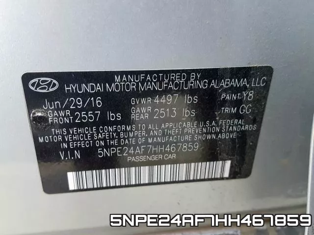 5NPE24AF7HH467859 фото 2