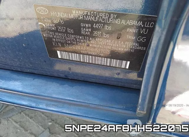 5NPE24AF8HH522075 фото 10