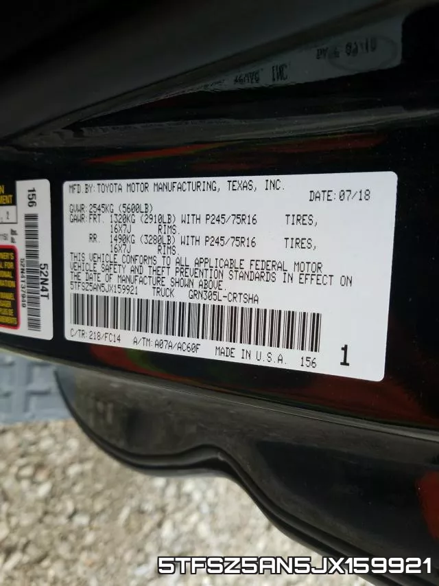 5TFSZ5AN5JX159921 фото 2