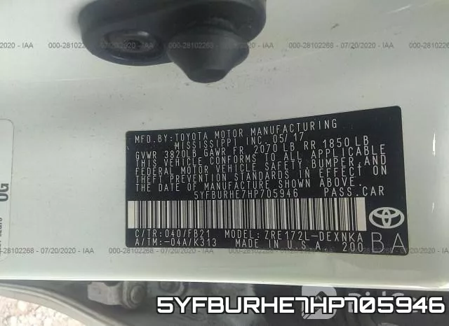 5YFBURHE7HP705946 фото 10