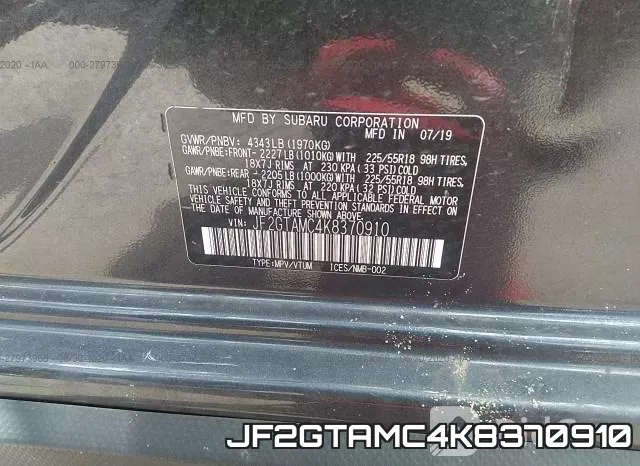 JF2GTAMC4K8370910 фото 10