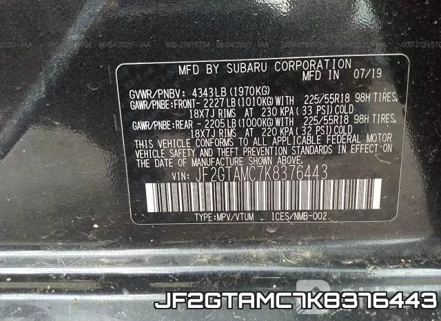 JF2GTAMC7K8376443 фото 10