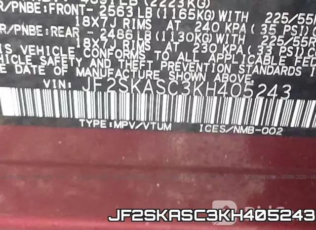 JF2SKASC3KH405243 фото 10