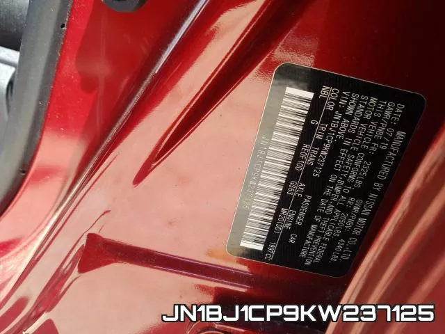 JN1BJ1CP9KW237125 фото 2