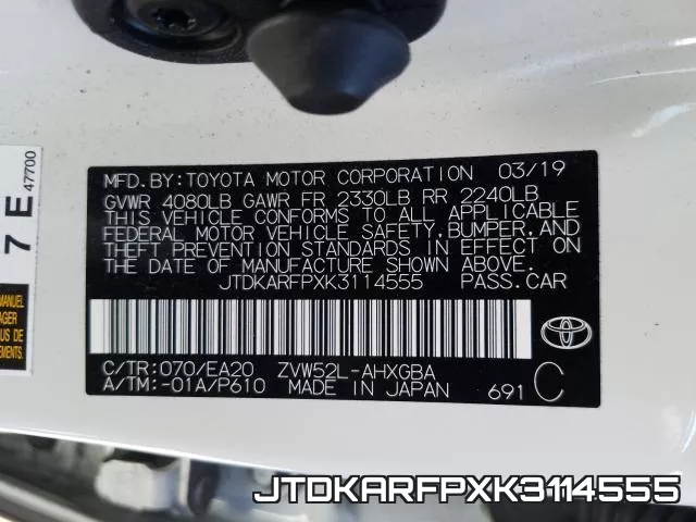 JTDKARFPXK3114555 фото 2