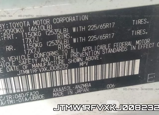 JTMW1RFVXKJ008232 фото 10
