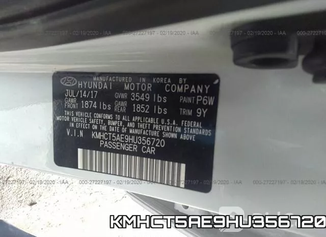 KMHCT5AE9HU356720 фото 10